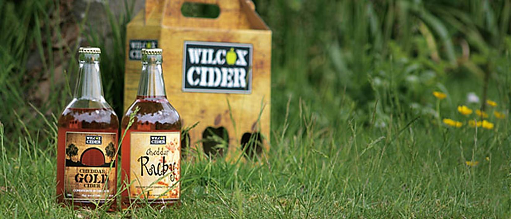 wilcox cider bottle on grass