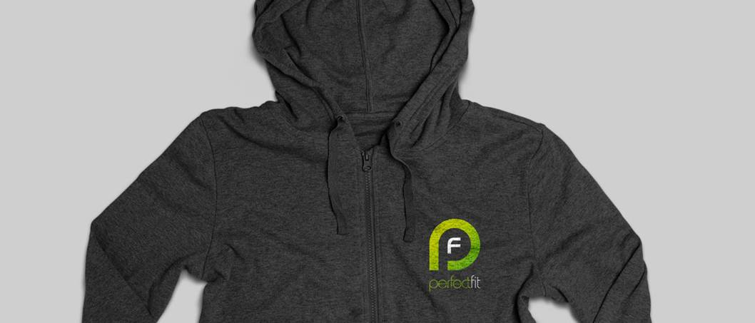 grey hoodie with logo